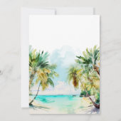 Invitation Mariage tropical sur une plage de destination (Dos)