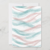 Invitation Mariage tropical turquoise et rose Cactus (Dos)