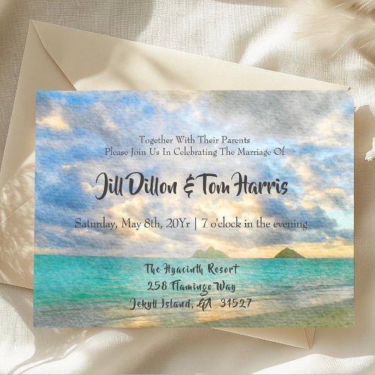 Invitation Mariage Tropical Turquoise Paradise