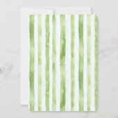 Invitation Mariage Tropical Vert et Blanc Rayé (Dos)
