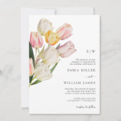 Invitation Mariage Tulipe Moderne (Devant)