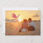 INVITATION MARIAGE TULIPE SAVE THE DATE MOD VIN (Devant)