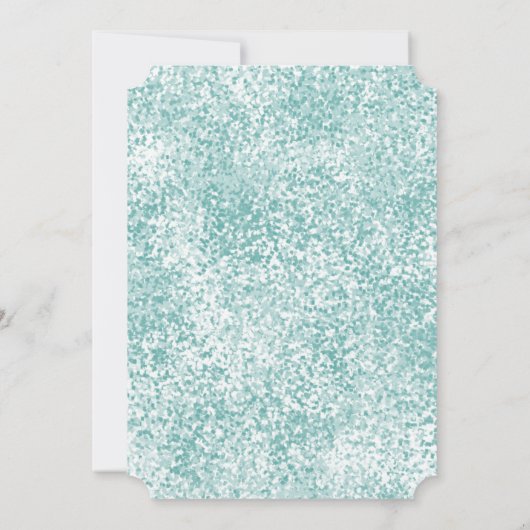 Invitation Mariage turquoise bleu élégant (Dos)