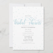 Invitation Mariage Turquoise Bleu Moderne Minimal Script (Devant)