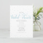 Invitation Mariage Turquoise Bleu Moderne Minimal Script (Debout devant)