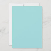 Invitation Mariage Turquoise Corail Feuillu (Dos)