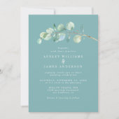 Invitation Mariage Turquoise Dusty (Devant)
