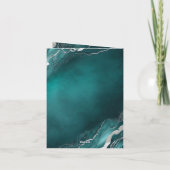 Invitation Mariage Turquoise élégant (Dos)