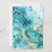 Invitation Mariage Turquoise et Agate Patine (Dos)