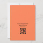 Invitation Mariage Turquoise et Corail Plage QR Code RSVP (Dos)