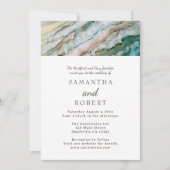 Invitation Mariage Turquoise et Gold Beach (Devant)