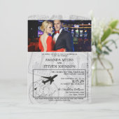 Invitation Mariage turquoise Las Vegas Passport (Debout devant)