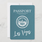 Invitation Mariage turquoise Las Vegas Passport (Dos)