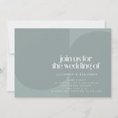 Invitation Mariage Turquoise minimaliste géométrique moderne (Devant)