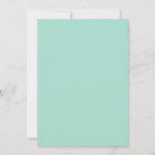 Invitation Mariage Turquoise Pétales de Pêche (Dos)