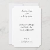 Invitation Mariage Tuxedo (Dos)