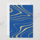 Invitation Mariage Typographie Agate Or Liquide Marbre (Dos)