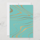 Invitation Mariage Typographie Agate Or Liquide Marbre (Dos)