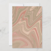 Invitation Mariage Typographie Agate Terre Cuite Liquide Marb (Dos)
