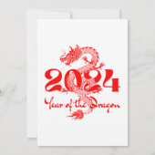 Invitation Mariage Typographie Blanche Et Année Du Dragon (Dos)