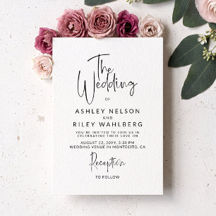 Invitation Mariage Typographie Informelle Moderne