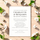 Invitation Mariage Typographique Minimaliste