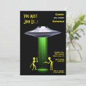 Invitation Mariage UFO 🛸 Alien drôle (Debout devant)
