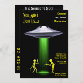 Invitation Mariage UFO 🛸 Alien drôle (Devant / Derrière)