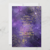 Invitation Mariage Ultraviolet | Nuit étoilée Glamour (Devant)