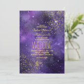 Invitation Mariage ultraviolet | Nuit Glam Starry (Debout devant)