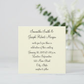 Invitation Mariage Uni Beige (Debout devant)