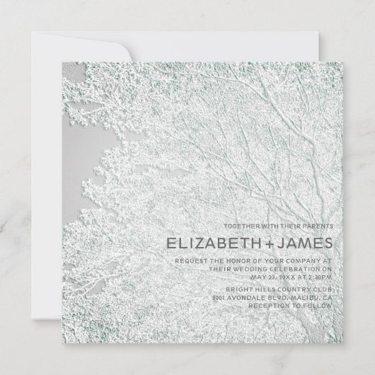 Invitation Mariage unique à thème arboré © (Devant)
