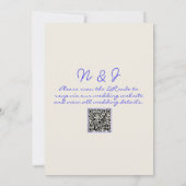 Invitation Mariage unique de code QR rédigé à la main (Dos)
