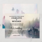 Invitation Mariage unique de conte de fées dans une forêt enc (Devant / Derrière)