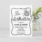 Invitation Mariage unique moderne et original (Debout devant)