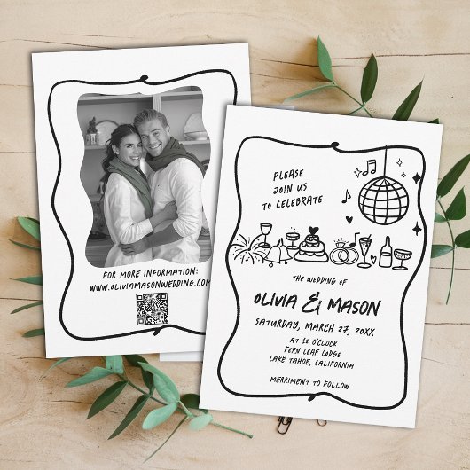 Invitation Mariage unique moderne et original