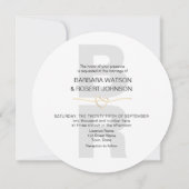 Invitation Mariage Unique Moderne Noir et Blanc (Dos)