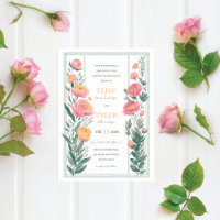 Mariage unique Orange rose Ranunculus floral côtés