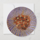 Invitation Mariage Unique Simple Violet Or Aquarelle Bohème (Dos)