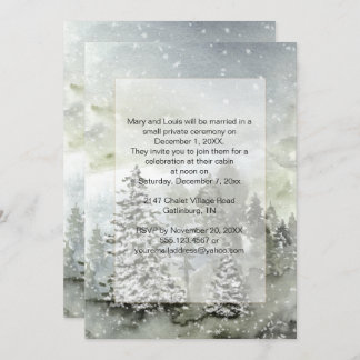 Invitation Mariage uniquement à la réception des montagnes en