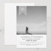 Invitation Mariage urbain moderne Inviter photo (Devant / Derrière)