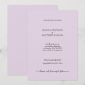 Invitation Mariage urbain moderne Lilac (Devant / Derrière)