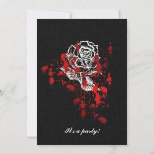 Invitation Mariage Vampire Gothique Rose Éternité
