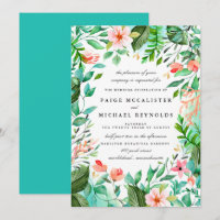 Mariage végétal bleu turquoise rose