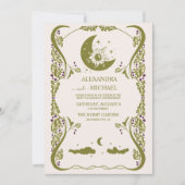 Invitation Mariage végétal céleste vintage (Devant)
