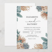 Invitation Mariage végétal de la Pampas de Terre (Devant / Derrière)