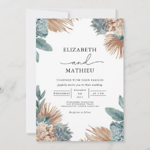 Invitation Mariage végétal de la Pampas de Terre