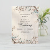 Invitation Mariage végétal doux (Debout devant)