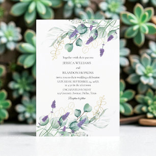 Invitation Mariage végétal Eucalyptus Lavender