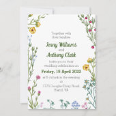 Invitation Mariage végétal minimaliste moderne (Devant)